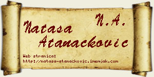 Nataša Atanacković vizit kartica